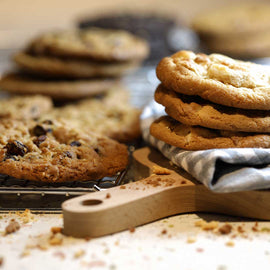 Vegan smashed chocolate chip Cookie Monster cookies 🍪