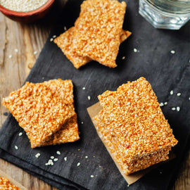 Crunchy sesame snaps