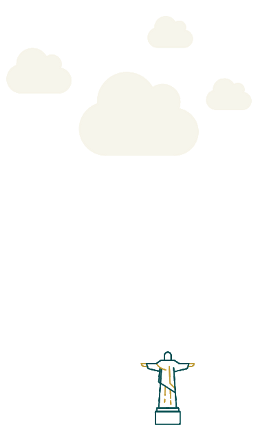 Plastic bottles next to Christ the Redeemer