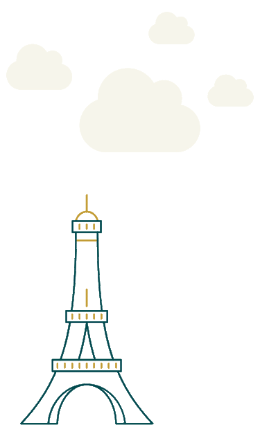 Plastic bottles next to the Eiffel Tower