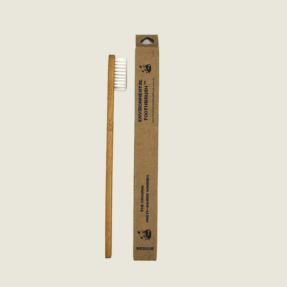 All natural adults soft bamboo toothbrush available from our Northamptonshire based refill shop
