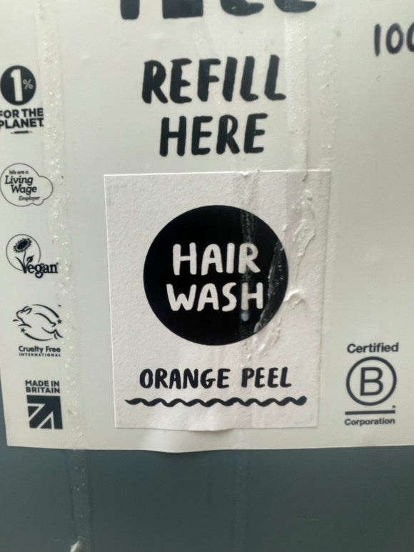 Vegan friendly Fill Orange Peel Shampoo