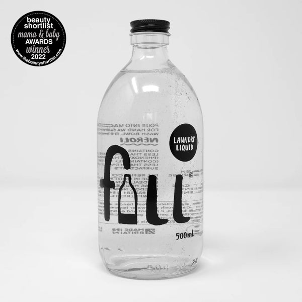 Fill vegan friendly washing up liquid neroli scent in refill bottle