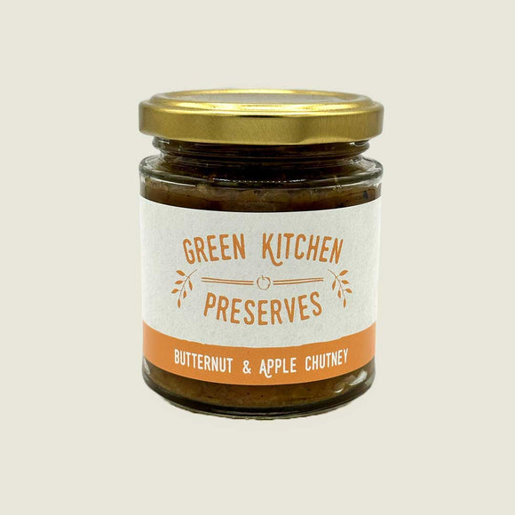 Green Kitchen locally sourced butternut and apple chutney in jar