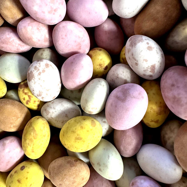 Chocolate mini eggs available from our Northamptonshire based refill shop