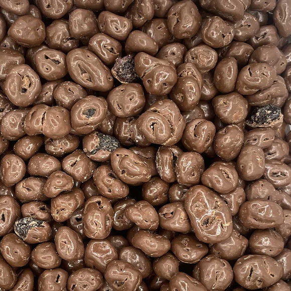 Belgian chocolate raisins available from our Northamptonshire based refill shop