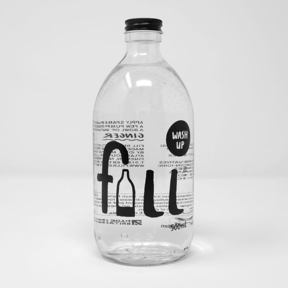 Fill ginger scented washing up liquid in bottle