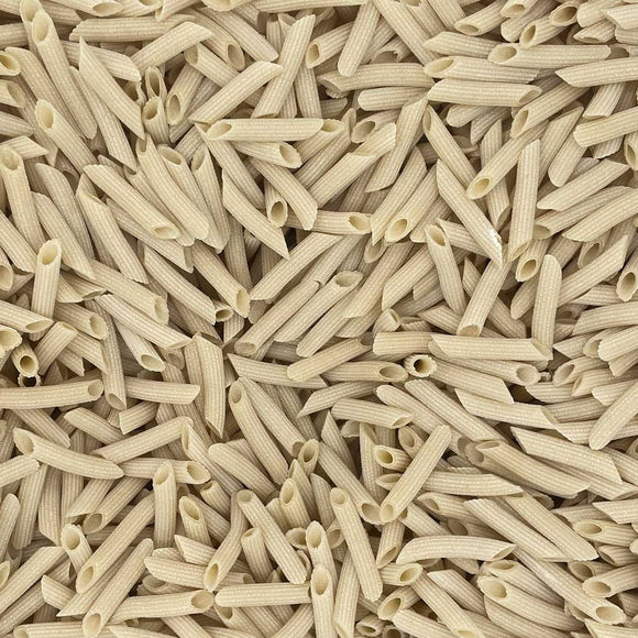 Vegan friendly organic white penne pasta available for refilling